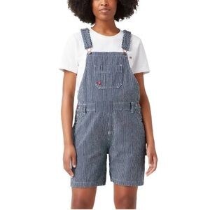 Dickies striped denim overalls